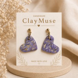 Lavender Gold Hearts