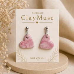 Rose Marble Hearts