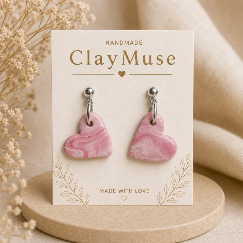 Rose Marble Hearts