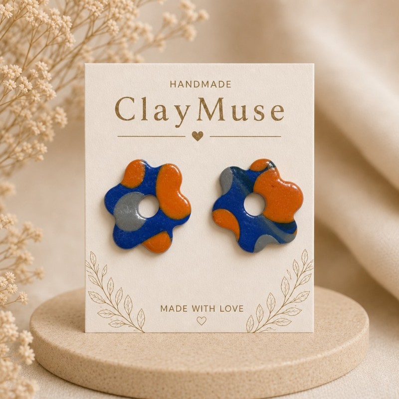 Cobalt Tangerine Blooms