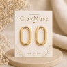 Golden Oval Hoops