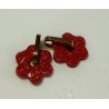 Red Flower Earrings