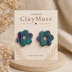 Teal Violet Blooms