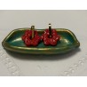 Red Flower Earrings