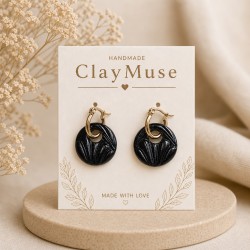 Midnight Petal Hoops