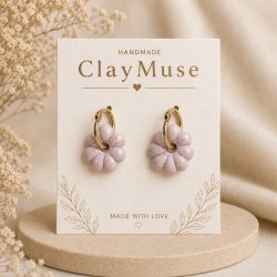 Lavender Bloom Hoops