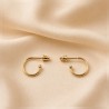 Lavender Daisy Hoops