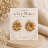 Golden Daisy Hoops