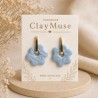 Blue Petal Hoops
