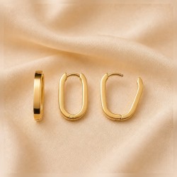 Blue Petal Hoops